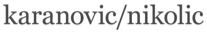 Karonovic / Nikolic